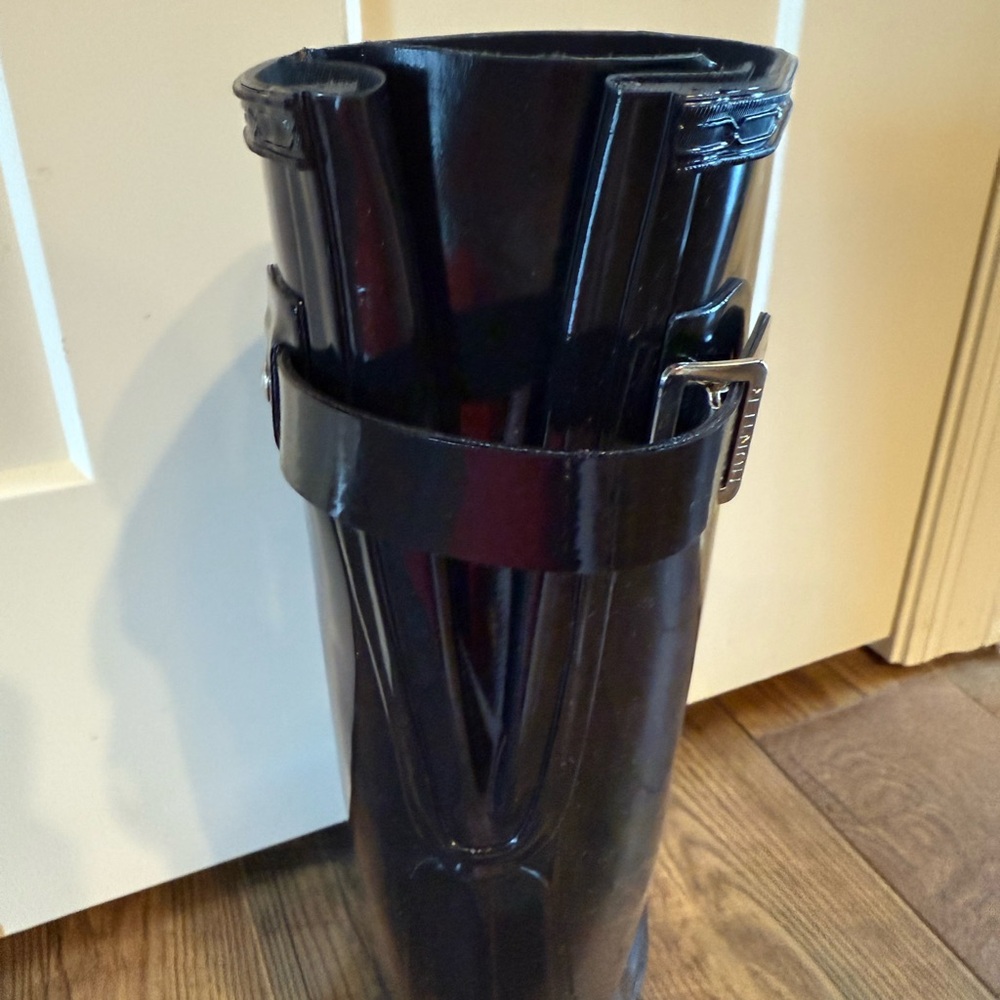 Hunter Black Adjustable Gloss Boots - Picture 5 of 7